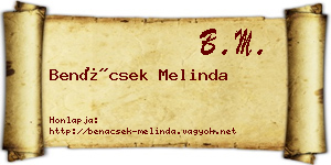 Benácsek Melinda névjegykártya